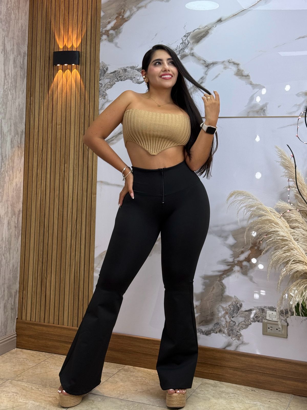 👄 Leggins Suplex Clásico Bota Campana Levanta Cola 🍑 y Control de Abdomen + Pago Contra Entrega y Envió Gratis🚚