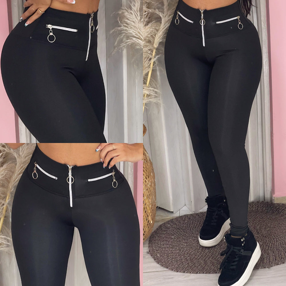 Leggings Suplex 3 Cierres Negro Envio Gratis ⭐ pago Contra Entrega