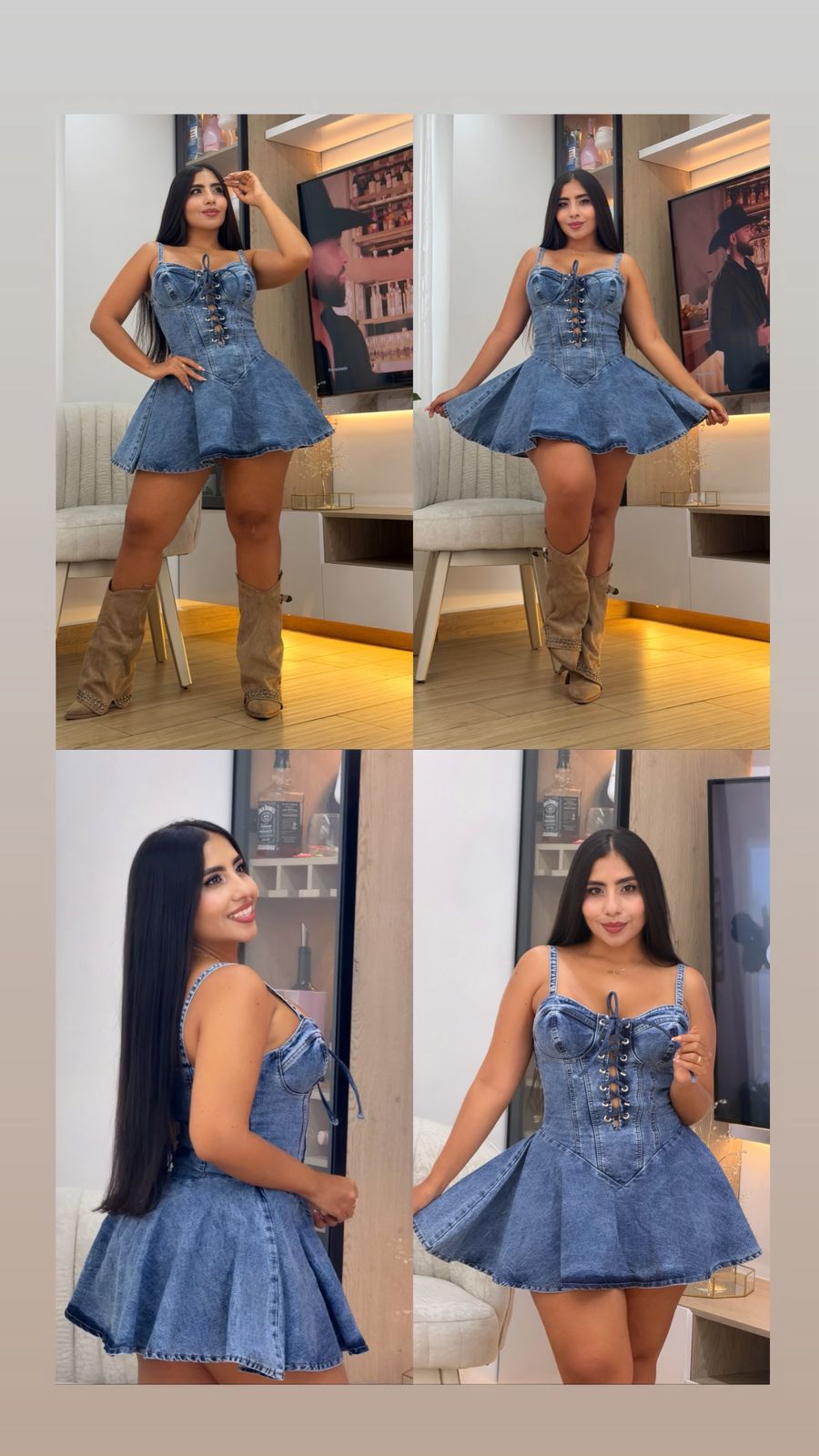 👑 Vestido Denim "LUXE" TIPO CORSÉ: ¡El poder de el jean! 👑