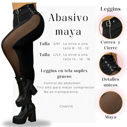 👄 Leggins  Suplex Abasivo Maya Levanta Cola 🍑 + TOP de obsequio 🎁 y Envío Gratis🚚