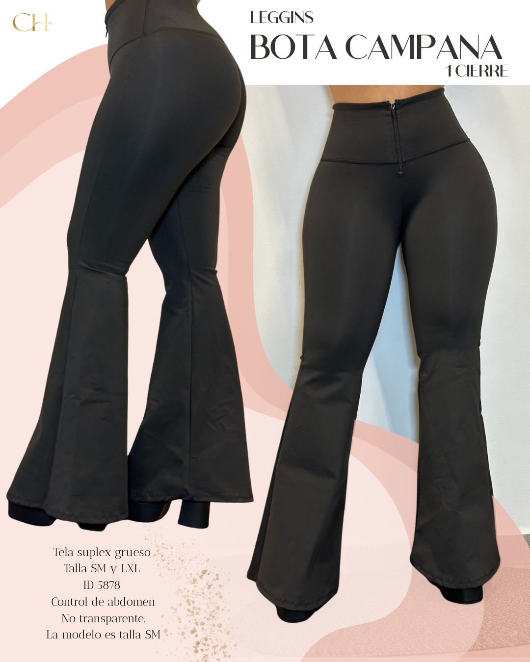 👄 Leggins Suplex Clásico Bota Campana Levanta Cola 🍑 y Control de Abdomen + Pago Contra Entrega y Envió Gratis🚚
