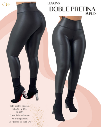 Leggins Chinzado Doble Pretina 🍑 y Control de Abdomen + Pago Contra Entrega y Envió Gratis🚚