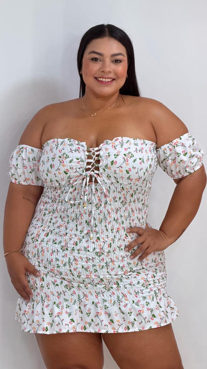 🌸Vestido  Rosy dos formas de lucirlo! Mini print flor ➕ Envió Gratis🚚