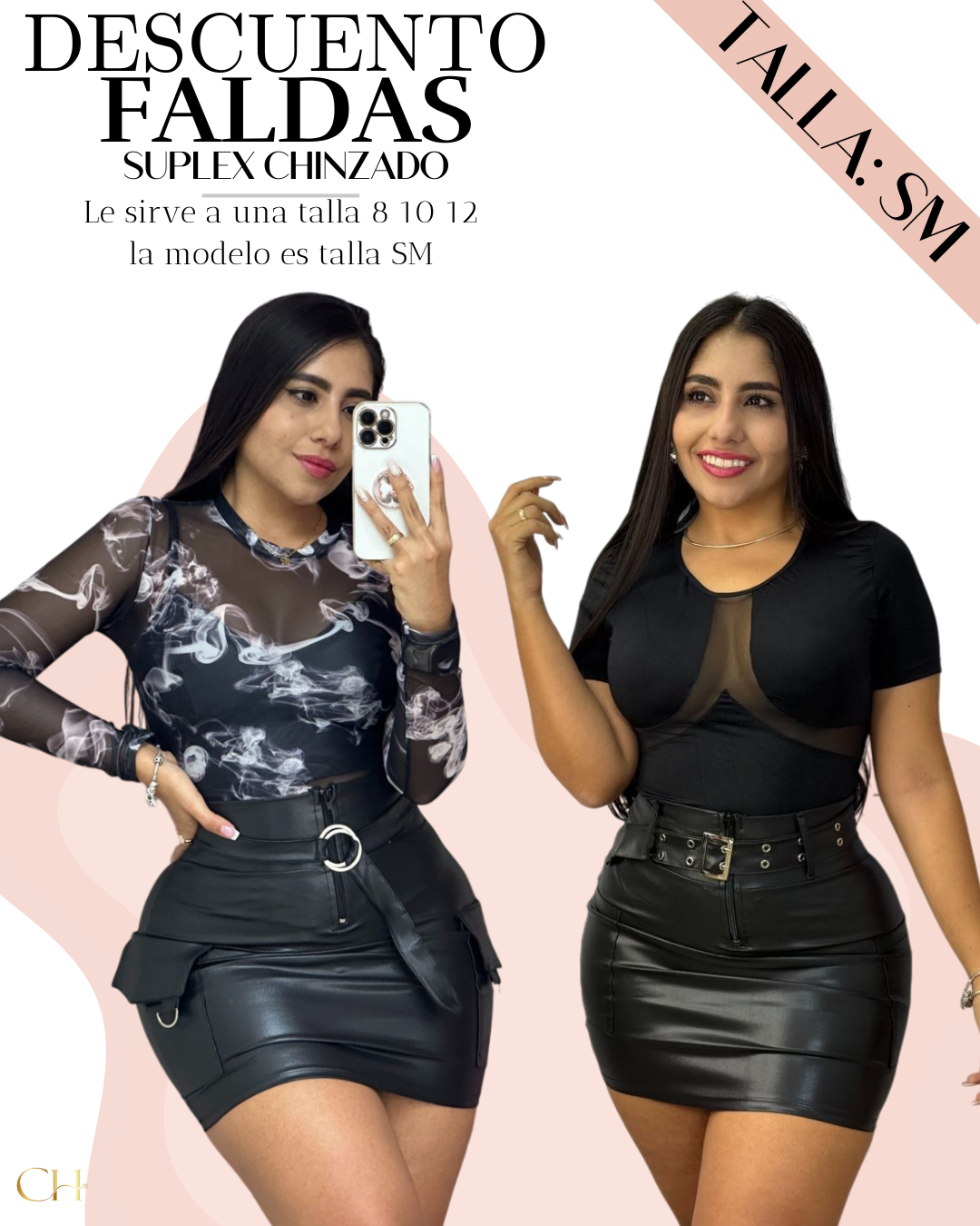 👑 Faldas chuinzada, Efecto cuero ¡CURVAS DE INFARTO! 👑