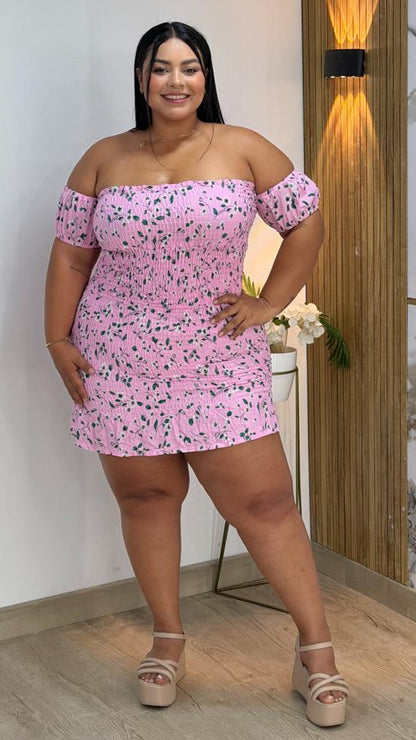 🌸Vestido  Rosy dos formas de lucirlo! Mini print flor ➕ Envió Gratis🚚