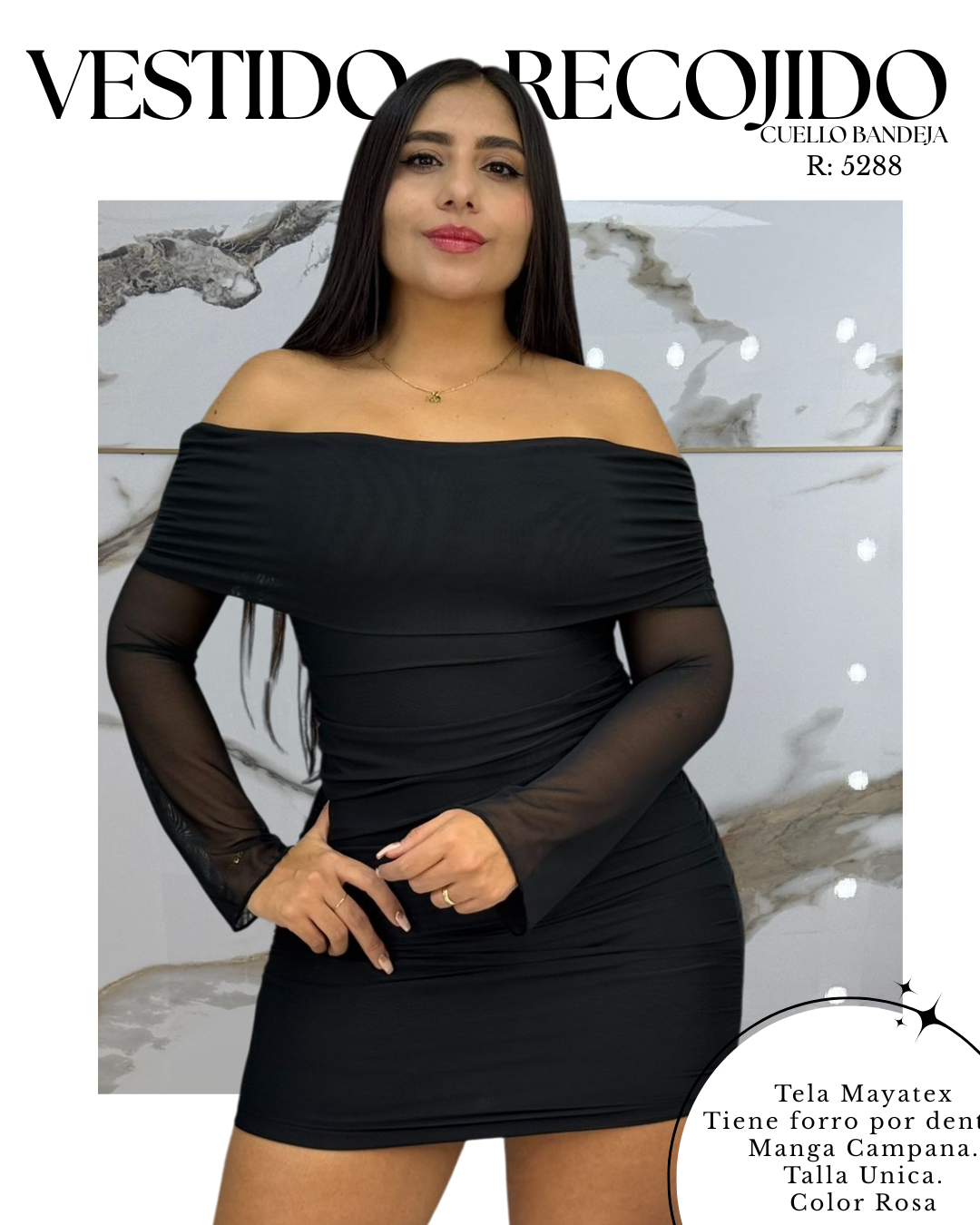 Vestido bandeja MAYA TEX + Envió Gratis 💖 Pago Contra Entrega 🚚