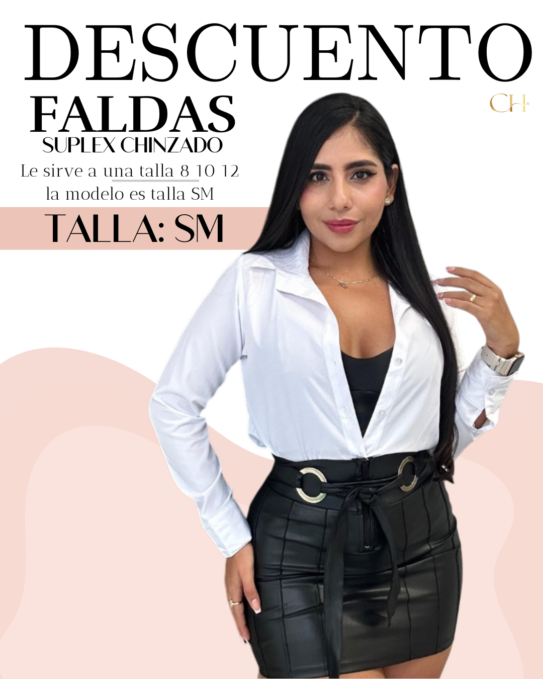 👑 Faldas chuinzada, Efecto cuero ¡CURVAS DE INFARTO! 👑