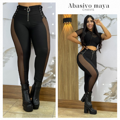👄 Leggins  Suplex Abasivo Maya Levanta Cola 🍑 + TOP de obsequio 🎁 y Envío Gratis🚚