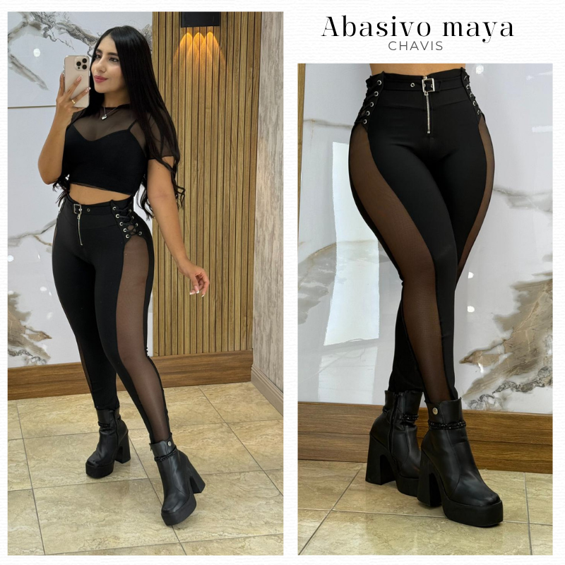 👄 Leggins  Suplex Abasivo Maya Levanta Cola 🍑 + TOP de obsequio 🎁 y Envío Gratis🚚