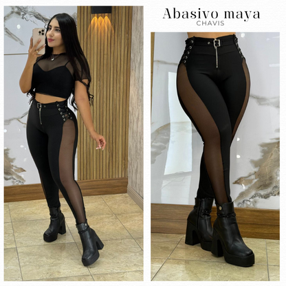 👄 Leggins  Suplex Abasivo Maya Levanta Cola 🍑 + TOP de obsequio 🎁 y Envío Gratis🚚