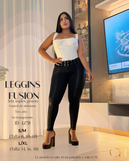 👄 Leggins Fusión Levanta Cola 🍑 y Control Abdomen + Pago Contra Entrega y Envió Gratis🚚