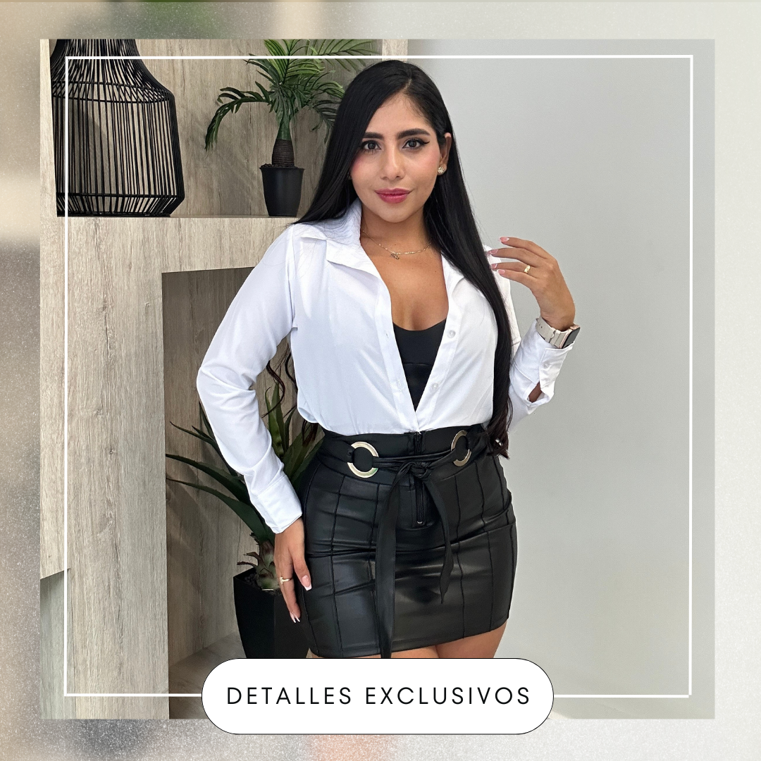 👑 Faldas chuinzada, Efecto cuero ¡CURVAS DE INFARTO! 👑
