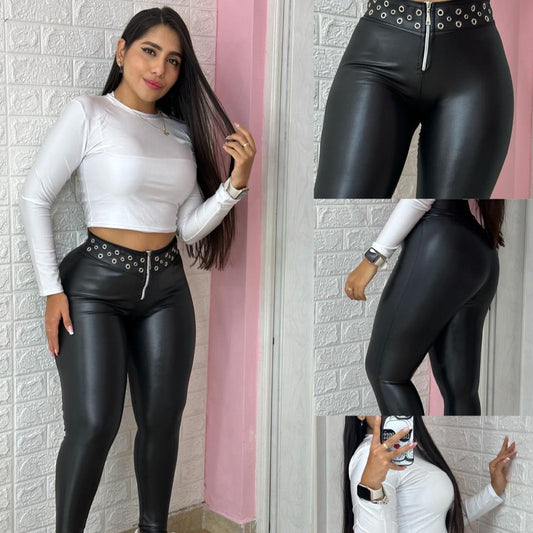 Leggings Chinzado Dos Correas Ojalete Envio Gratis ⭐ pago Contra Entrega