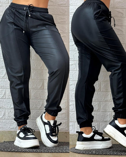 🌸 Jogger Cuerina STRESS – ¡Luce con actitud y siéntete cómoda!🌸 Envió Gratis🚚