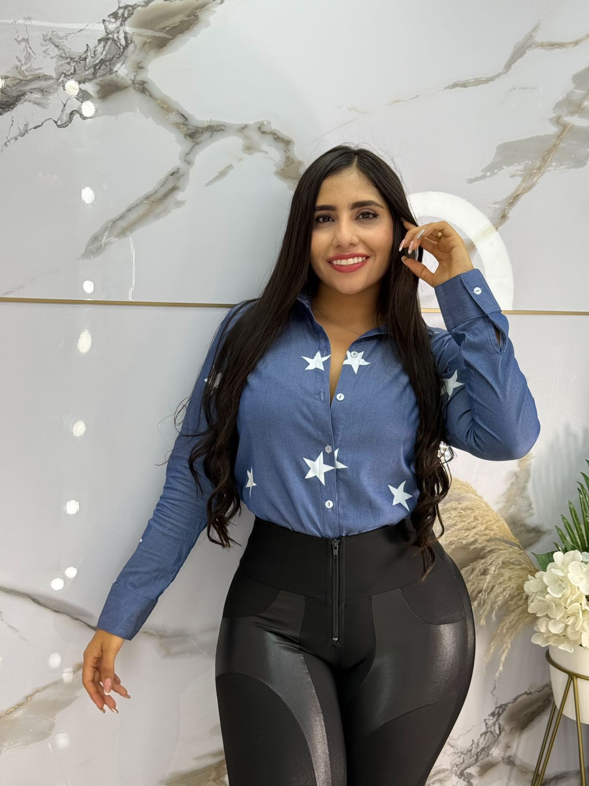 CAMISA CHAMBRAY ESTRELLAS