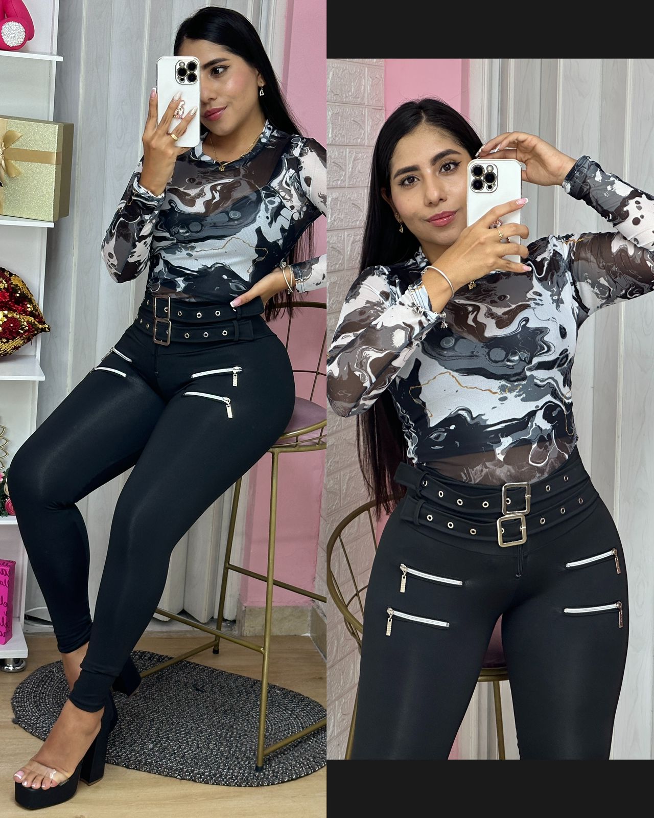 ✨CONJUNTO DE LEGGINS Y BODY MARMOLIZADO ➕ OBSEQUIO 🎁 ➕ ENVIO GRATIS